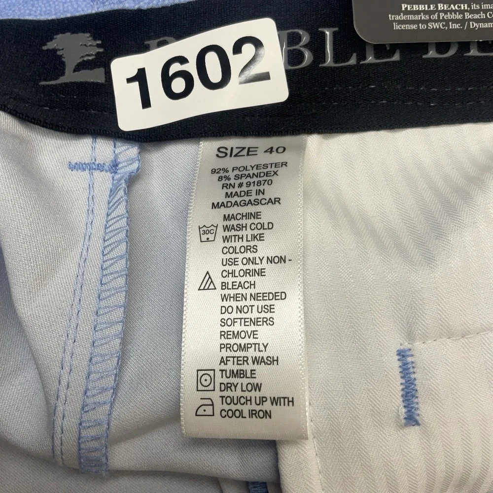 NEW Pebble Beach‎ Dry-Luxe Comfort Flex Performance Golf Short Size 40 Blue Dots